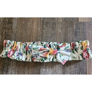 Longaberger Basket Garter In‎ Garden Splendor With Bow Tie Floral 12"